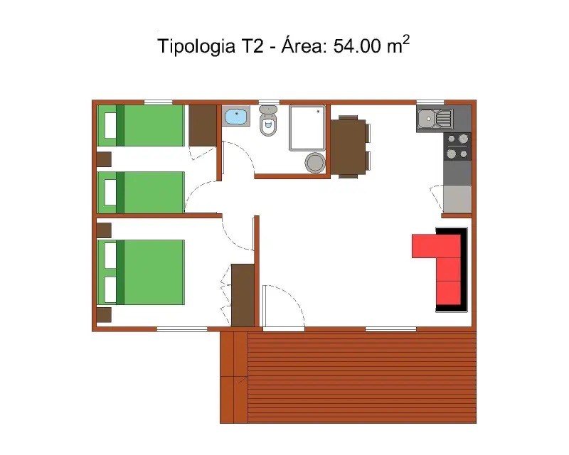 Maison Mobile T2 (54 m²)